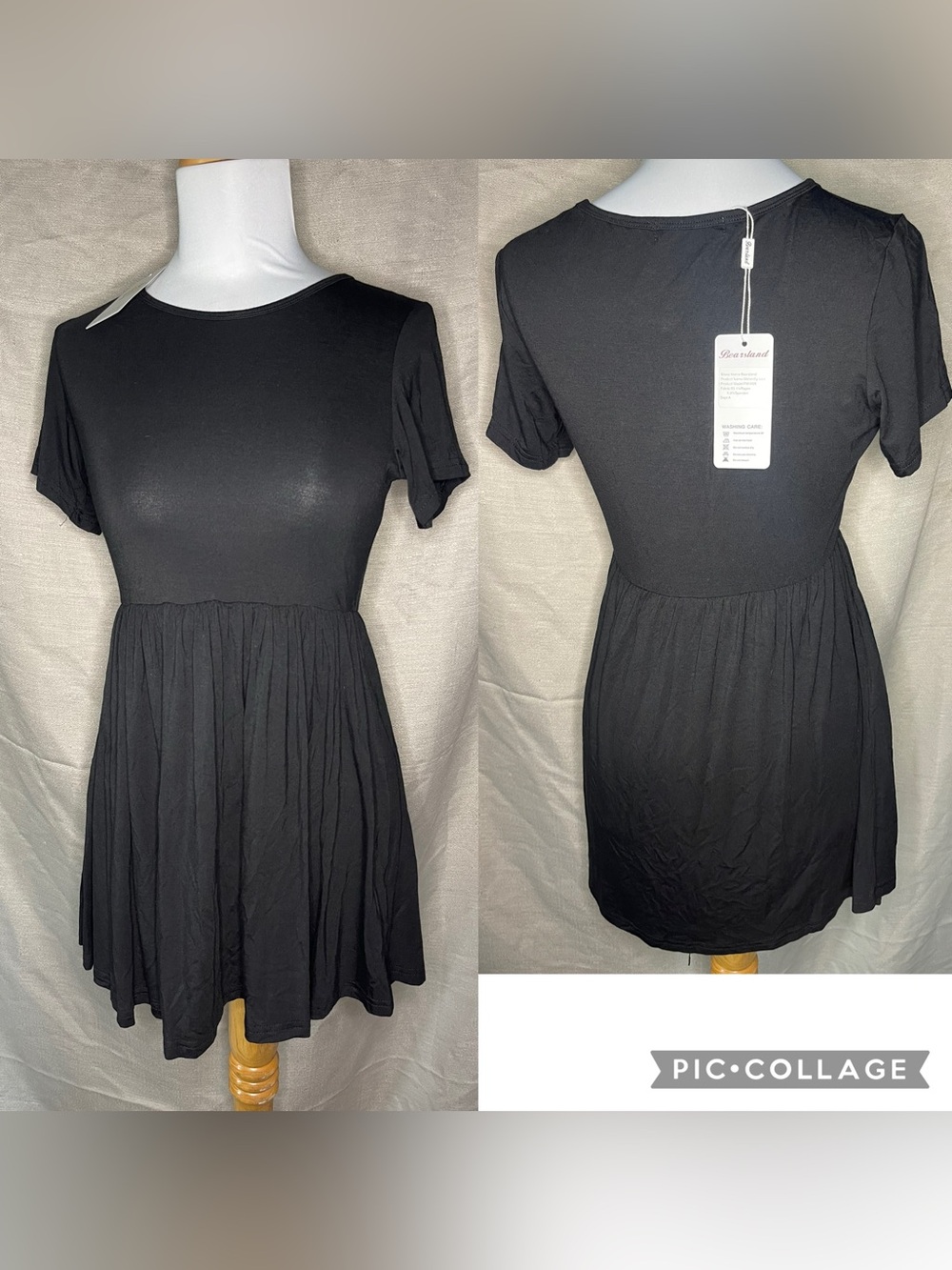 Bearsland Black Short Sleeve Nursing Top
